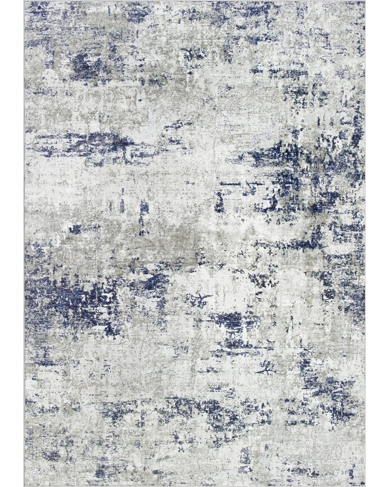 Gent drizz Area Rugs 5x7 Living Room: Large Modern Abstract Washable Rug Soft Anti-Skid Non-Shedding Carpet Indoor Floor Thin Carpets for Bedroom Dining Room Farmhouse Nursery Home Office Night Blue Grey - Image 2