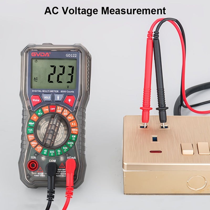 GVDA GD122 Digital Multimeter with Backlight for Voltage Current Resistance Diode Testing Universal Maintenance Meter - Image 5