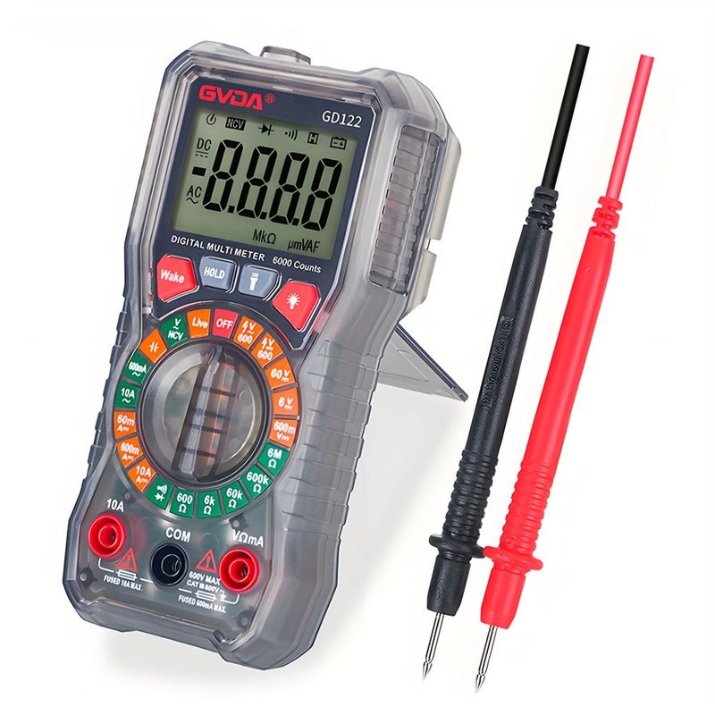 GVDA GD122 Digital Multimeter with Backlight for Voltage Current Resistance Diode Testing Universal Maintenance Meter - Image 1