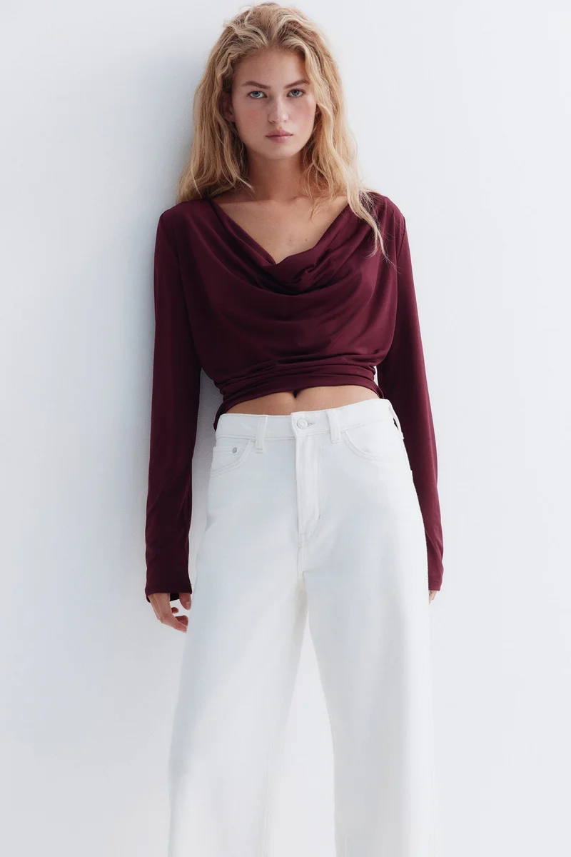 H&M Draped jersey top