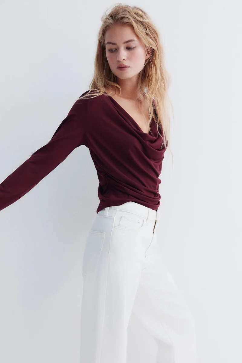 H&M Draped jersey top