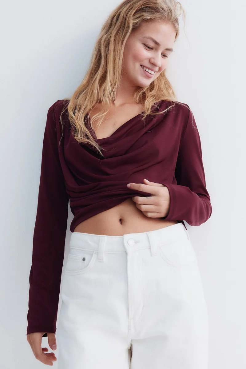 H&M Draped jersey top