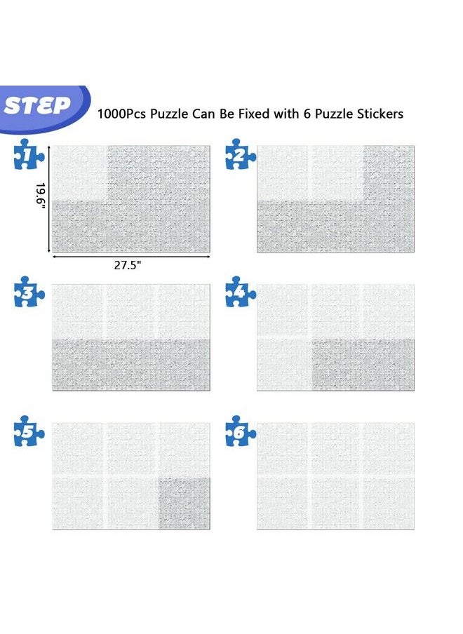WISHDIAM - Puzzle Glue Sheets For 3 X 1000 Puzzles 18 Puzzle Saver Sheets Peel & Stick Puzzle Saver No Stress & No Mess Clear Puzzle Sticker Sheets Preserve Your Puzzles With 6 Adhesive Hangers & 1 Scraper - Image 1