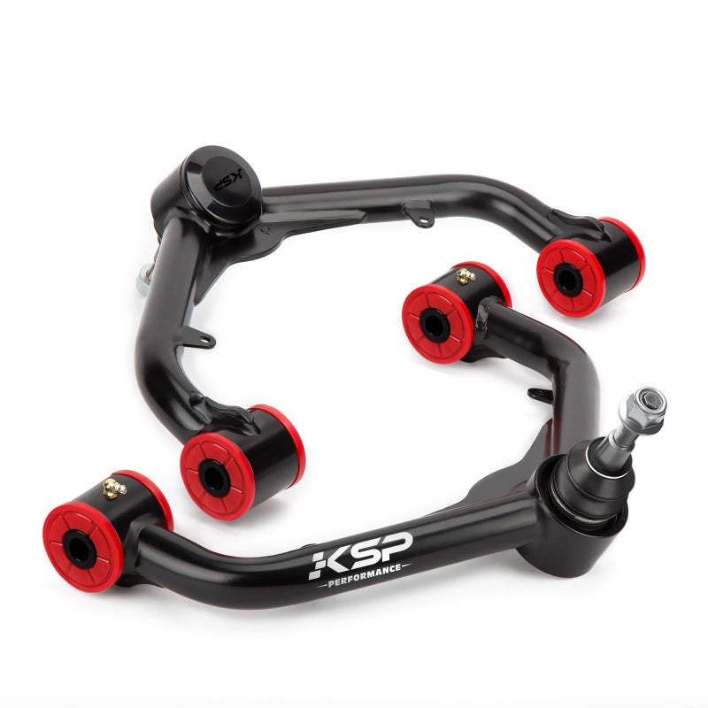 KSP 24 Upper Control Arm for Silverado Sierra 2500 3500 20002010 Adjustable Tubular Suspension Arms Compatible with Chevrolet GMC After 24inch Lift Package of 2 Black