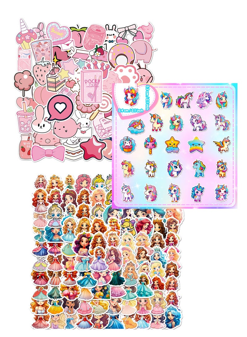 Splendors 200 Pieces Waterproof Stickers For Kids Girls Children Cute Cartoon Stickers Pack High Quality Printing Perfect Gift For Water Bottle Classroom Prizes Suitcases Decorations - Image 1