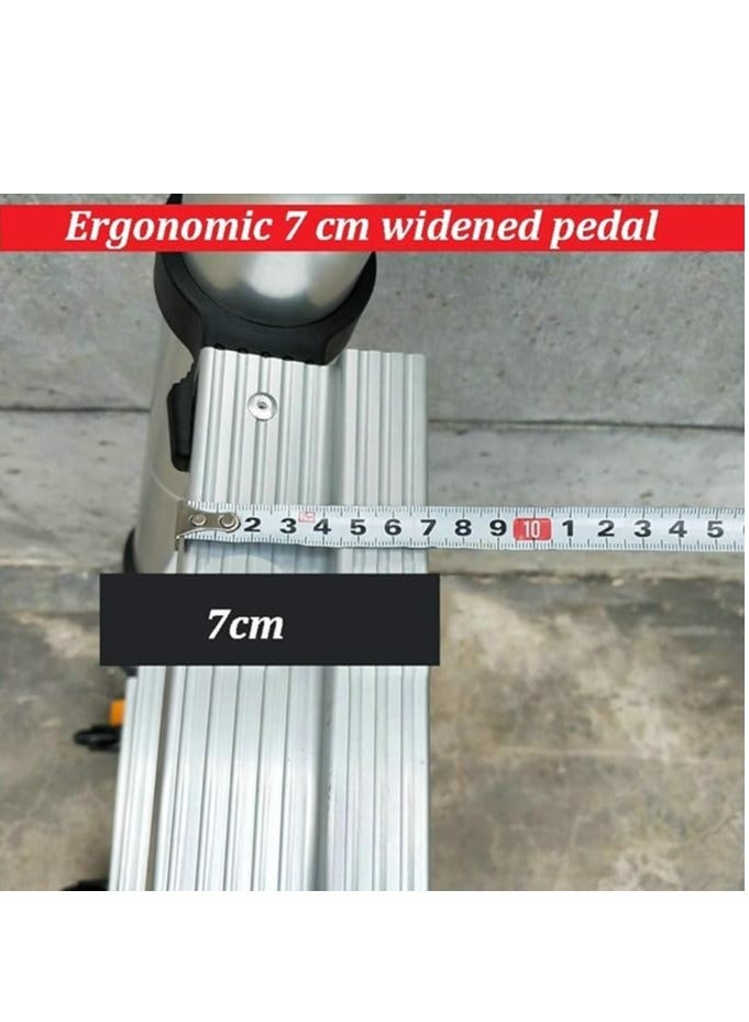 Outdoor Ladder,Ladders，Telescopic Ladder,Multi-Purpose Aluminium A-Frame Telescoping Extendable Ladders with Wheel, 330Lb Load Capacity,3.6M+3.6M=7.2M(23.6Ft),3.6M+3.6M=7.2M(23.6Ft) needed  - Image 4