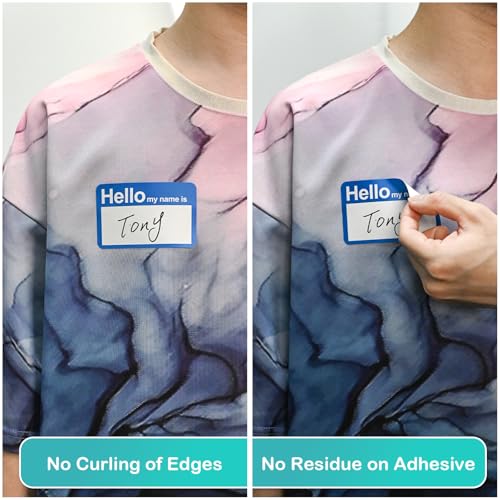 L LIKED "Hello My Name is" 5 Colors 3.5" x 2.25" 200 Name Tags Stickers for Party, Office, Meeting, School - Image 5