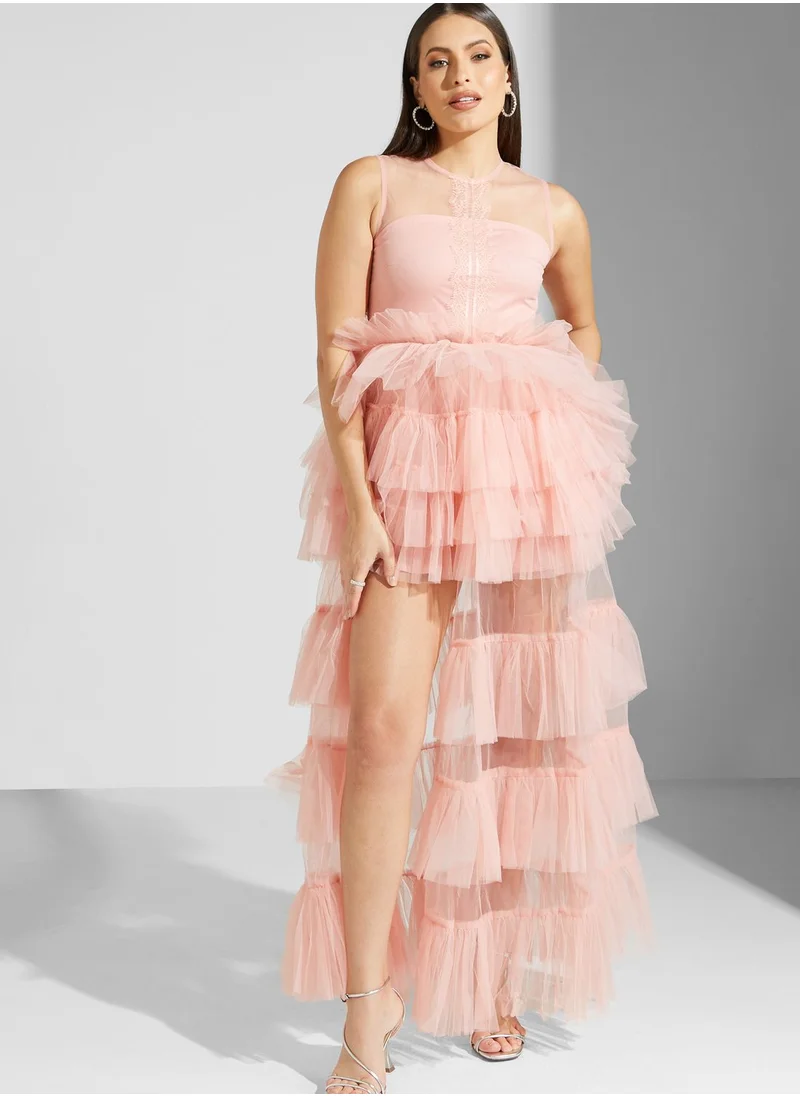 Namshi x Hadia Ghaleb Layered Tulle Dress