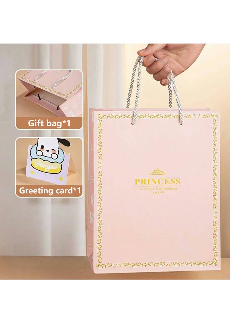 Hair Accessories Set with Gift Box Cute Hairpin Double Jewelry Storage Case with Hair Bands, Hair Ties, Hair Clips, Hair Elastic Bands, Cute Hairpin Jewelry Organizer Birthday Gift for Girls - Image 5