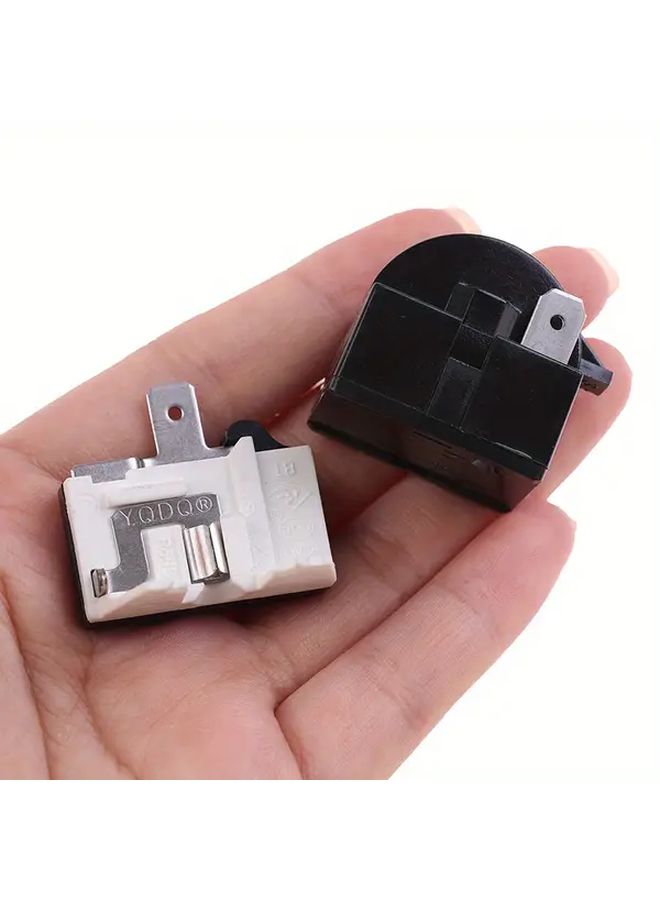 2Pcs QP2 4 7 PTC Starter Relay And 6750C 0005P Overload Protector For Refrigerator Repair - Image 2