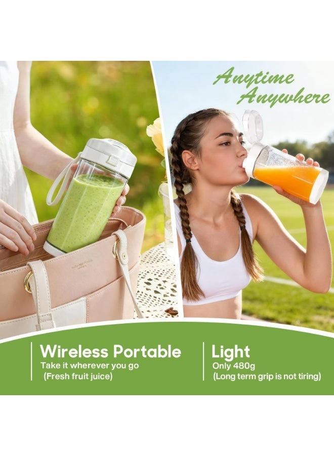 Manopola 2026 Upgrade 700 ML Portable Smoothie Blender, Rechargeable Personal Blende, Contains both Automatic and Pulse Functions, with Travel Cup and Lid, 6 Sharp Blades, Mixer Blender Machine Kitchen - Image 5