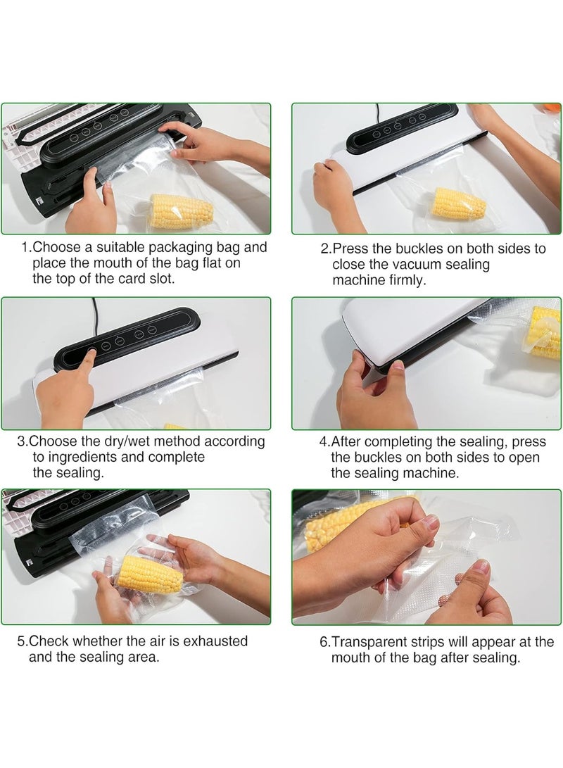إيونتو آلة تغليف الطعام بالتفريغ - جهاز حفظ طعام أوتوماتيكي 5 في 1 مع وضعي تجفيف ورطوبة، تصميم سهل التنظيف لتخزين اللحوم والخضروات والمطبخ المنزلي - Image 2