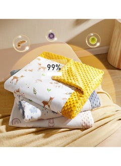 Be a better mom Super Soft Baby Plush Blanket with Animal Pattern Printed and Soothing Raised Dots Double Layer Blanket 100x140cm  - Image 5