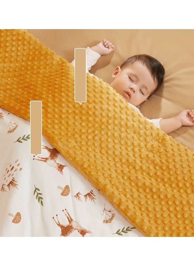 Be a better mom - Super Soft Baby Plush Blanket with Animal Pattern Printed and Soothing Raised Dots Double Layer Blanket 100x140cm - Image 1
