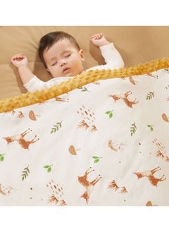 Be a better mom Super Soft Baby Plush Blanket with Animal Pattern Printed and Soothing Raised Dots Double Layer Blanket 100x140cm  - Image 4