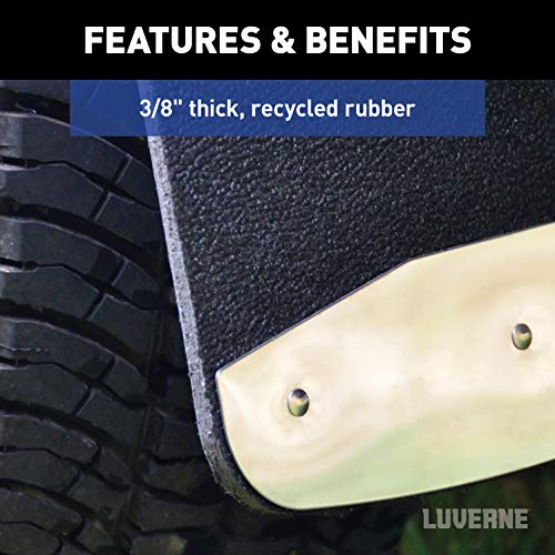 LUVERNE 250932 Front 12-Inch x 23-Inch Textured Rubber Mud Guards, Select Dodge, Ram 1500, 2500, 3500, 4500, 5500 , Black - Image 4