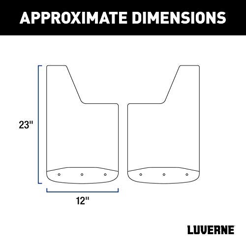 LUVERNE 250932 Front 12-Inch x 23-Inch Textured Rubber Mud Guards, Select Dodge, Ram 1500, 2500, 3500, 4500, 5500 , Black - Image 2