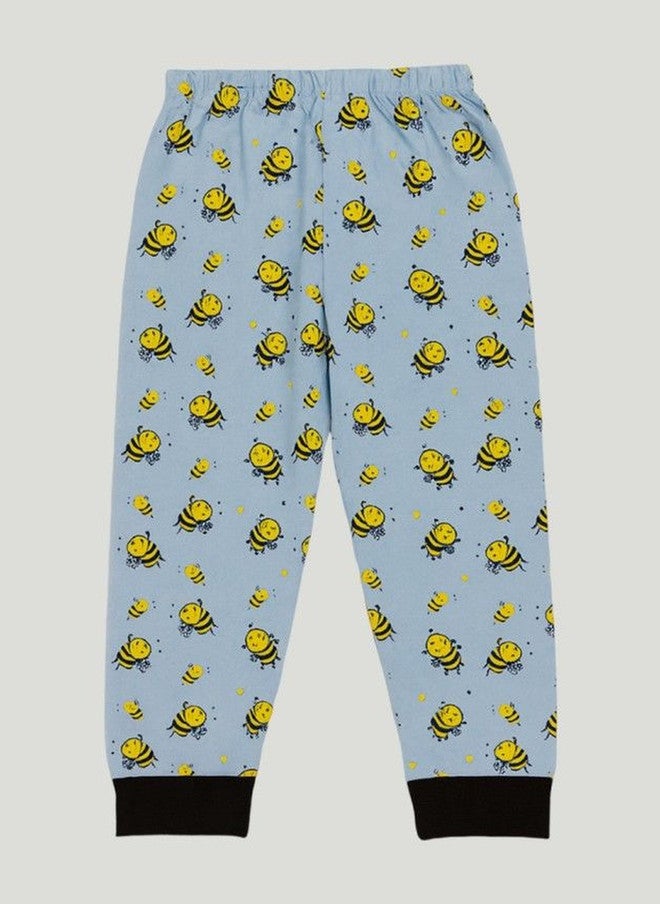 Kidbea Kids Bee Graphic Printed Night Suit with Joggers - Image 3