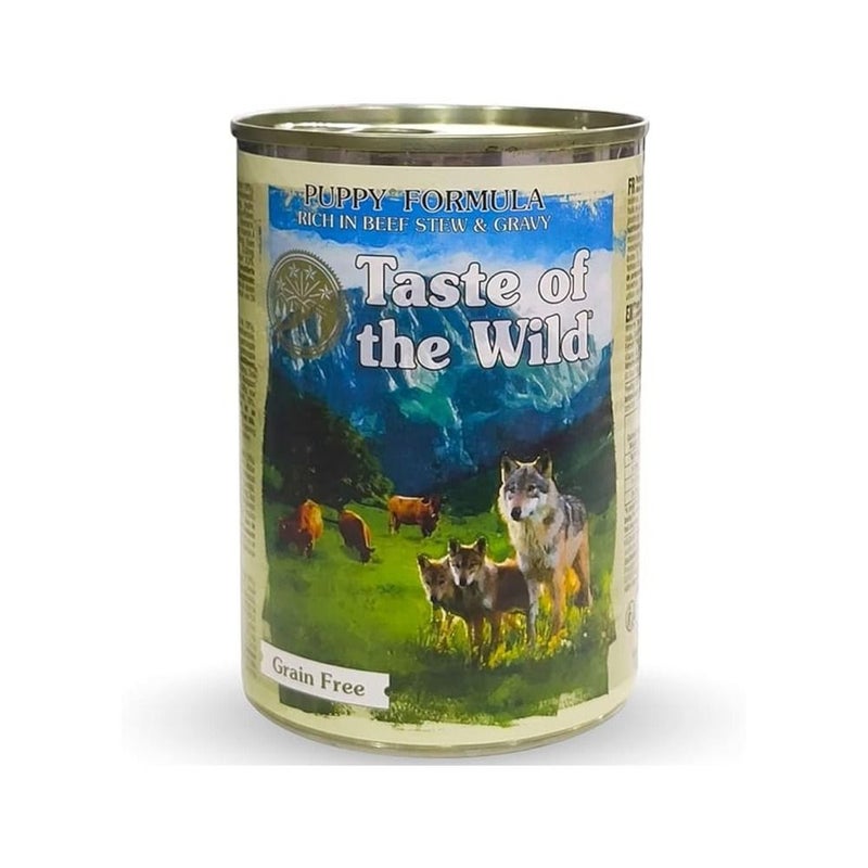 Taste of The Wild Puppy Formula rich in Beef Stew & Gravy 390g