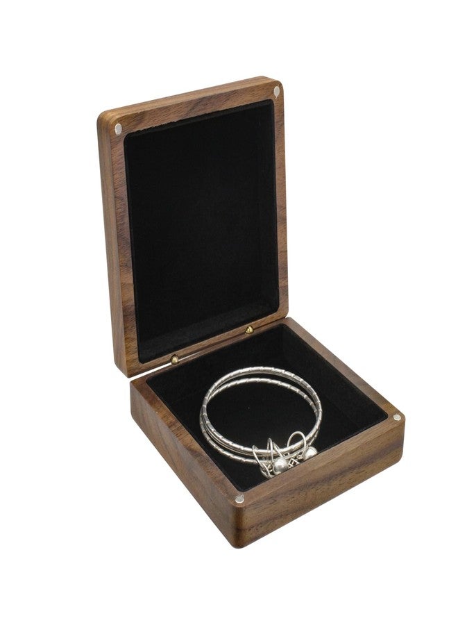 WisePoint Bracelet Boxes, Random Colors WoodBracelet Holder Bracelet Box, Square Bracelet Display Case Jewelry Boxes for Bracelets, Vintage Jewelry Boxes Bangle Box (black or white) - Image 1