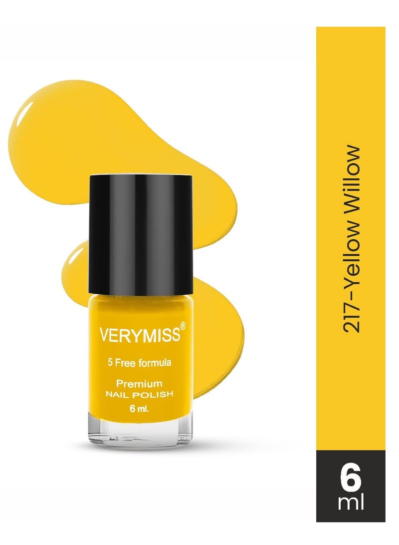 VERYMISS Premium Non Uv Gel Finish Nail Polish 6 Ml 217 Yellow Willow - Image 2