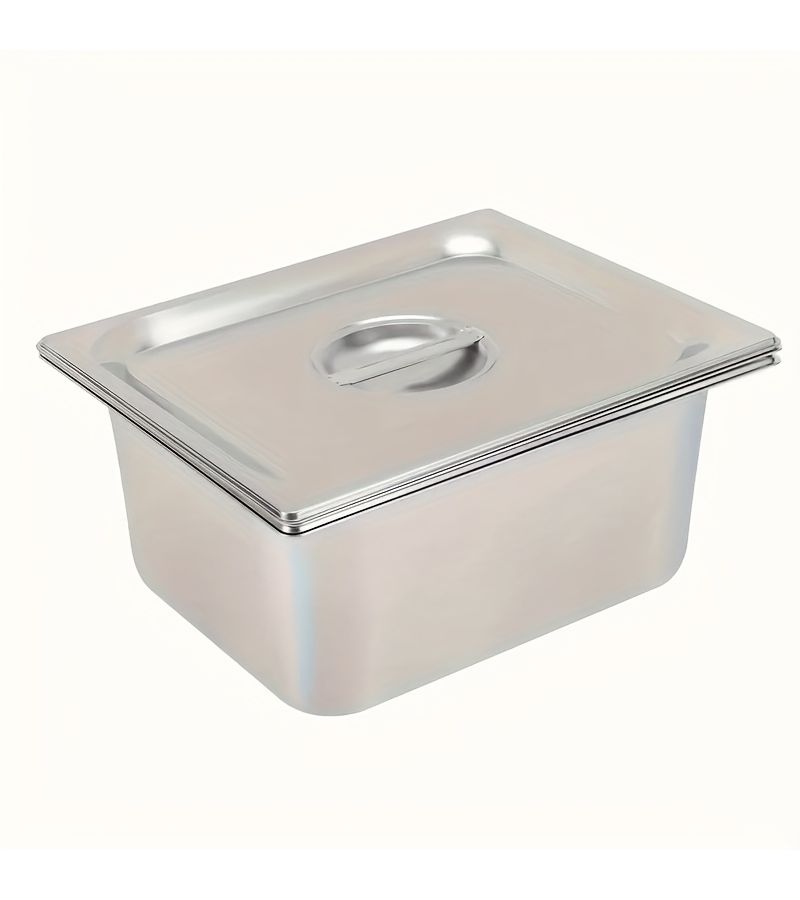 3pcs Silvery Stainless Steel 1 2 Size Perforated Steam Pan Hotel Prep Table Set - Image 5