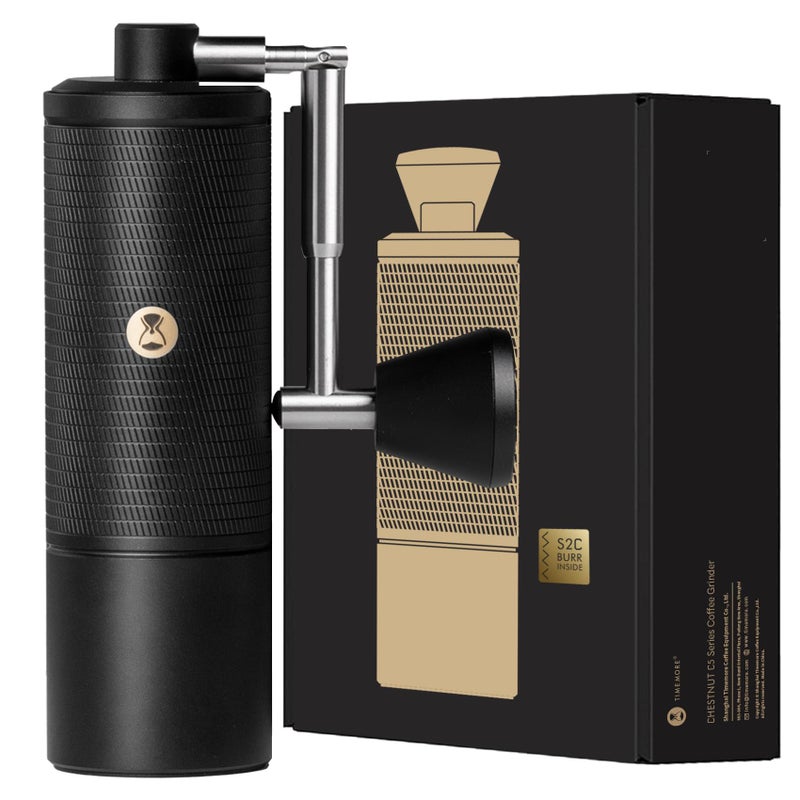 TIMEMORE C5 ESP Pro Manual Coffee Grinder with S2C-042-III Conical Burr, 0.015mm Precision Adjustment, All-Metal Portable Hand Coffee Mill for Espresso/French Press/Pour Over - Black - Image 1
