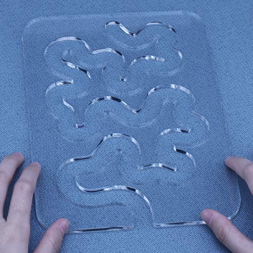 CYCHIRV Using Quilting Templates Sewing Machine Domestic Free Motion Quilting Templates Rulers Transparent for A Simple Meander and A Great Secondary Quilting Design - Image 4