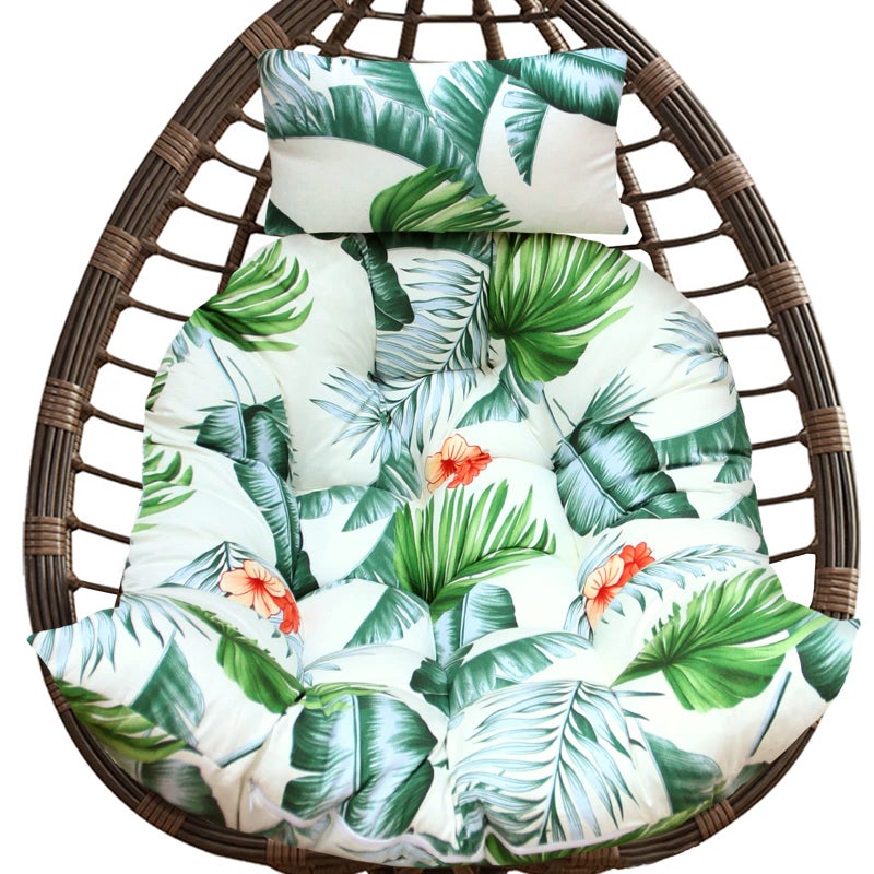 Hanging Egg Chair Cushion  Thickened Washable Seat With Headrest for Basket Chair Hawaii