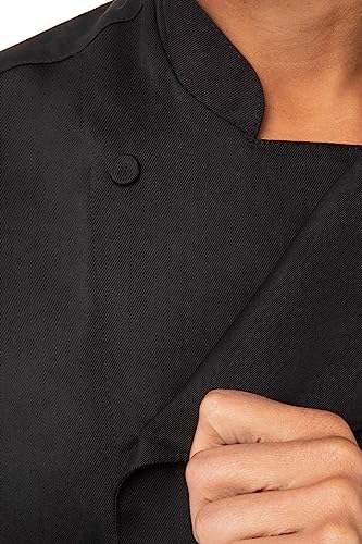 Chef Works Unisex Palermo Executive Chef Coat, Black, XX-Large - Image 3