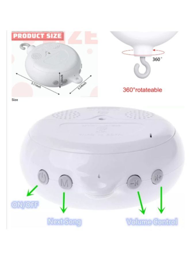 Baby Crib Bed  Mobile Musical Box - Mobile Rotary Music Box - Music Box with Rotating Hook -Crib Mobile Motor Battery Operated Plays 35 Tunes Crib Toys Attachments (Without Arm) - Image 3