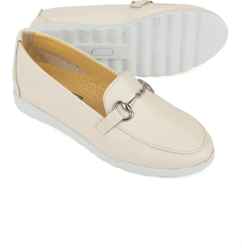 Ziya , Women's Genuine Leather Casual Shoes 1411022Z2072 Beige