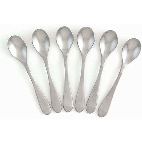 Knork Stainless Steel Demitasse Spoon (Set of 6), Matte Silver, Tiny Coffee-Appetizer Specialty Spoons, Specialty Demitasse - Image 2