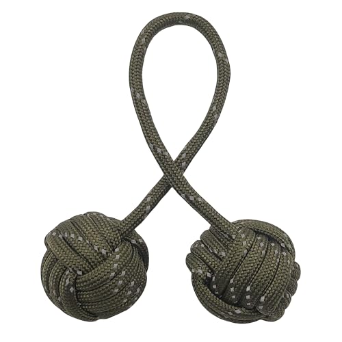 LXQQFUN Fidget Beads Skill Toys Fidget Toys Parachute Cord and Steel Beads Handmade Fidget Beads Beginners Worry Beads Portable EDC Leisure Toys Grey Brown - Image 1