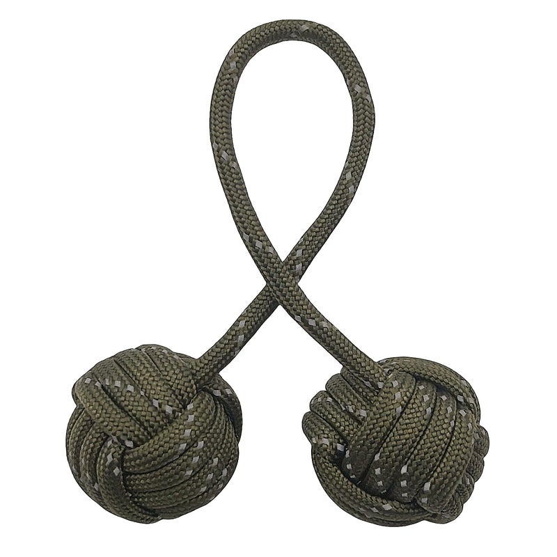 LXQQFUN Fidget Beads Skill Toys Fidget Toys Parachute Cord and Steel Beads Handmade Fidget Beads Beginners Worry Beads Portable EDC Leisure Toys Grey Brown - Image 2
