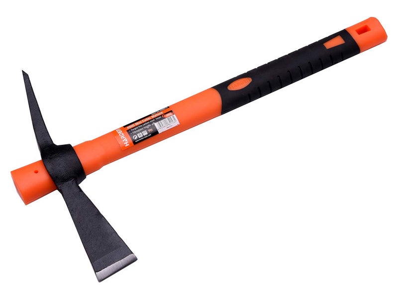 Harden 400 grams Garden Agriculture Mini Cutter Mattock tool with 38cm Ergonomic Fiberglass Handle - Forged Fine Grain Steel Head – 590614 - Image 1