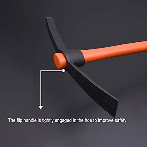 Harden 400 grams Garden Agriculture Mini Cutter Mattock tool with 38cm Ergonomic Fiberglass Handle - Forged Fine Grain Steel Head – 590614 - Image 3