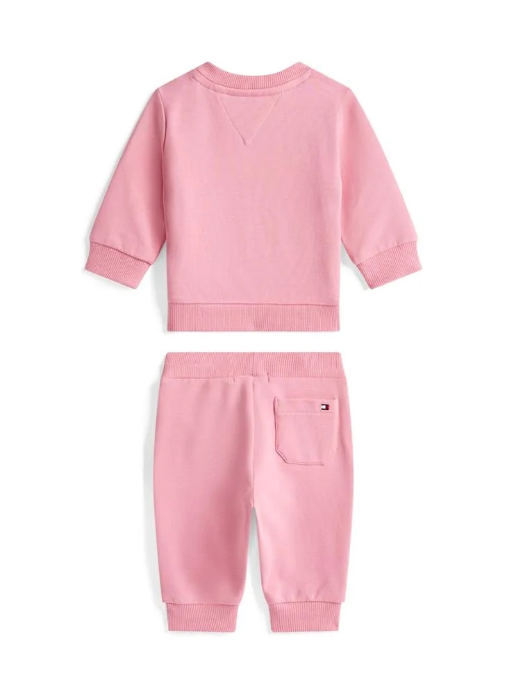 تومي هيلفيغر طقم ملابس أطفال برسومات ورقبة دائرية وسروال رياضي