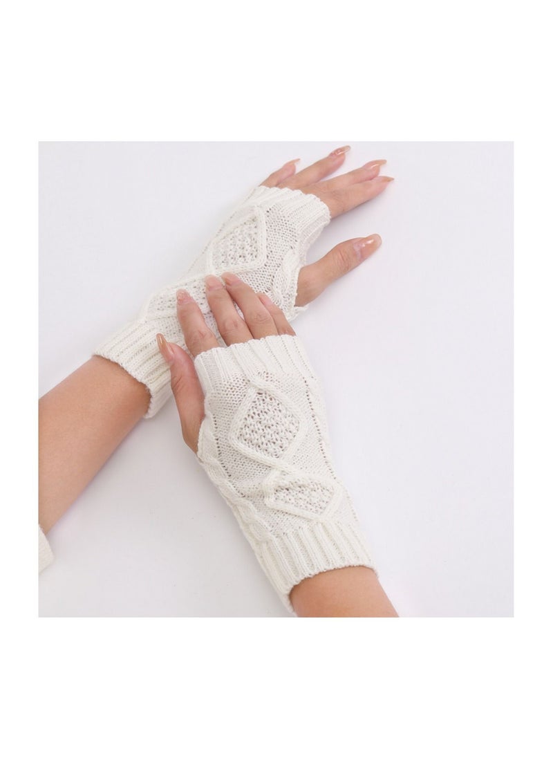 Loquat Fingerless Cotton Polyester Gloves Sleeves 