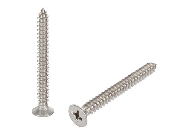 TheMujtaba Stainless Steel 304 Phillips Star Head Screws for Fixing Wood, Plywood, Paster Boards Solid Stainless (Pack of 100) (2 Inch) - Image 1