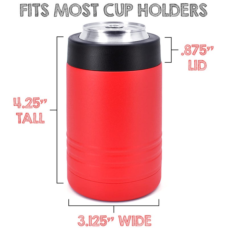 Clear Water Home Goo Clear Water Home Goods - 12 oz Stainless Steel Double Wall Vacuum Insulated Can or Bottle Beverage Cooler - Powder Coated Red - 6 Pack - Image 4