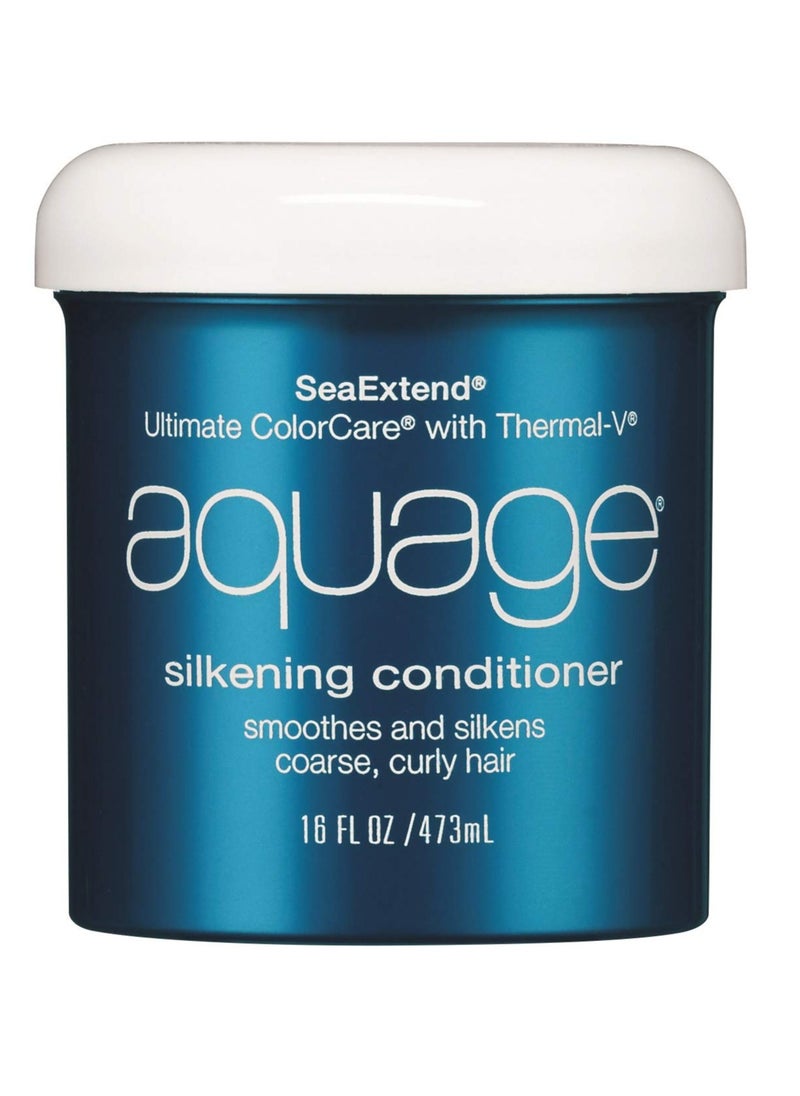 Aquage Aquage Silkening Conditioner, Provides Dual Color Protection, Manageable and Soft, Prevents Haircolor Fade and Styling Protection, 16 oz. 