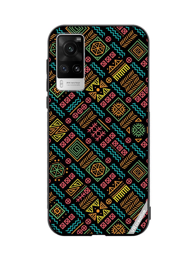 VR CREATIVE Protective Case Cover For Vivo X60 Pro Mayan Patchwork Design Multicolour - Image 1