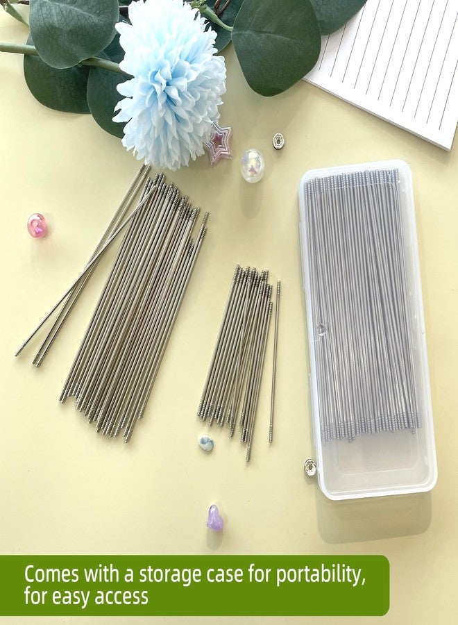 DASTTUIS 50 Pcs Pen Extenders for Beadable Pens Bulk - Mixed 3 Sizes Stainless Steel DIY Beaded Pens Extender Rods with Blank Metal Bars Replacement, Office Accessories & Craft Gifts for Teachers - Image 4
