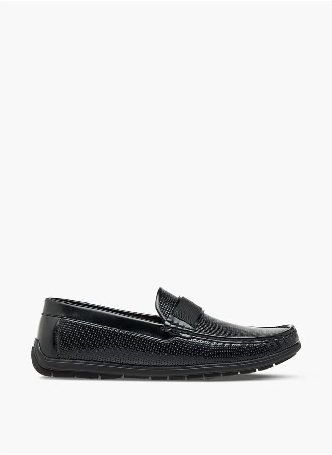 ال بي ال من شو اكسبرس Men's Textured Slip-On Loafers