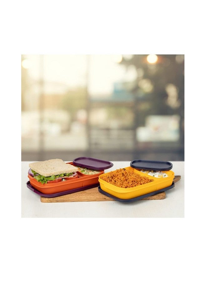 Tupperware توبيروير. صندوق غداء سائل محكم الإغلاق 590 مل 2 قطعة (متعدد الألوان) - Image 4