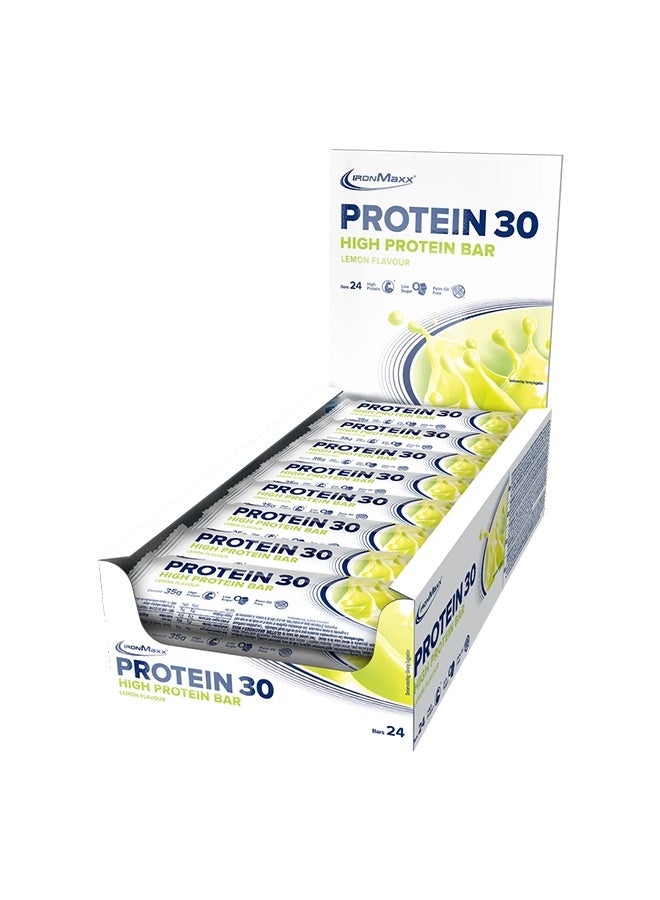 IronMaxx PROTEIN 30 Bar | 24 x 35g | 30% Protein, Lemon Flavour, Low Sugar, Vitamin-Enriched - Image 2