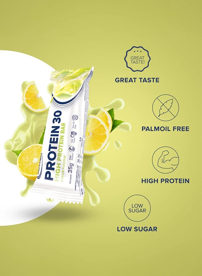 IronMaxx PROTEIN 30 Bar | 24 x 35g | 30% Protein, Lemon Flavour, Low Sugar, Vitamin-Enriched - Image 3