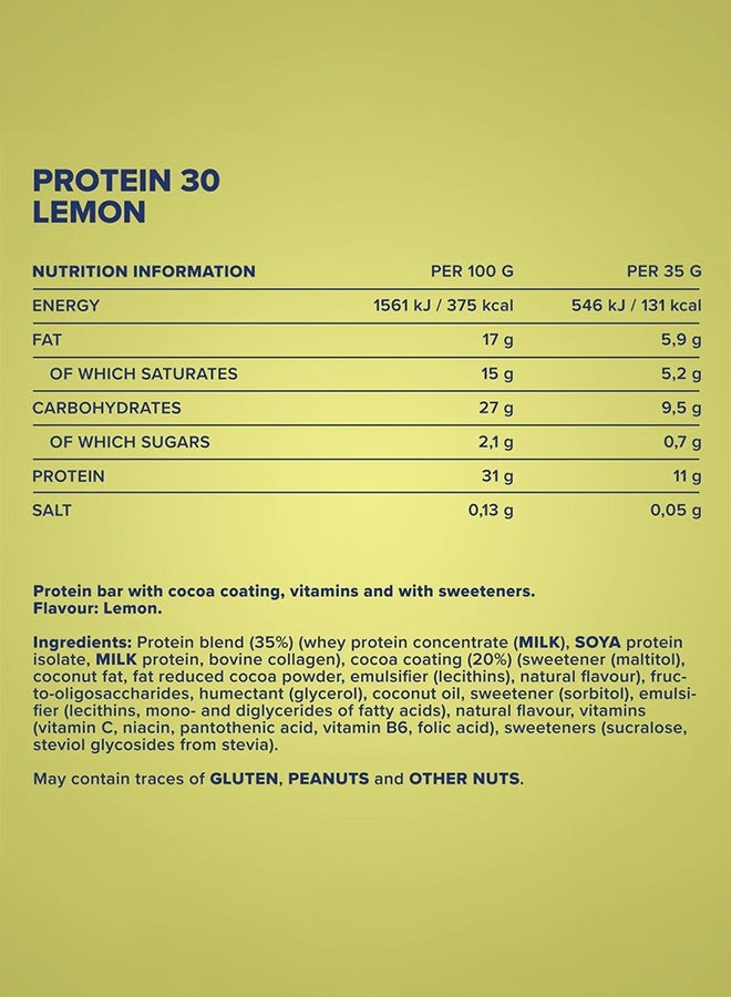 IronMaxx PROTEIN 30 Bar | 24 x 35g | 30% Protein, Lemon Flavour, Low Sugar, Vitamin-Enriched - Image 5