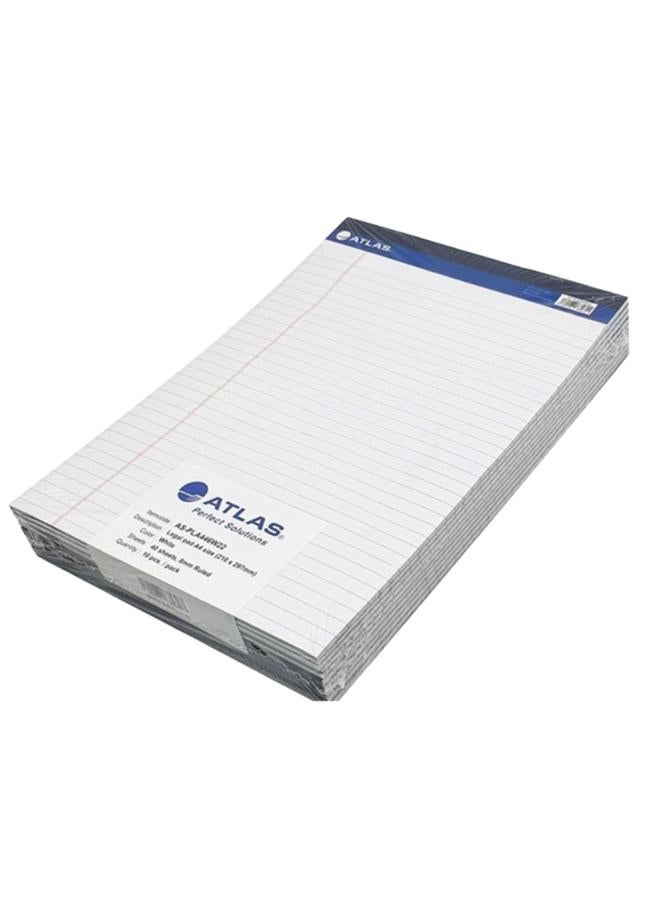 ATLAS 40-Sheet A4 Single Ruled Paper Legal Pad White AS-PLA446W22 - Image 1